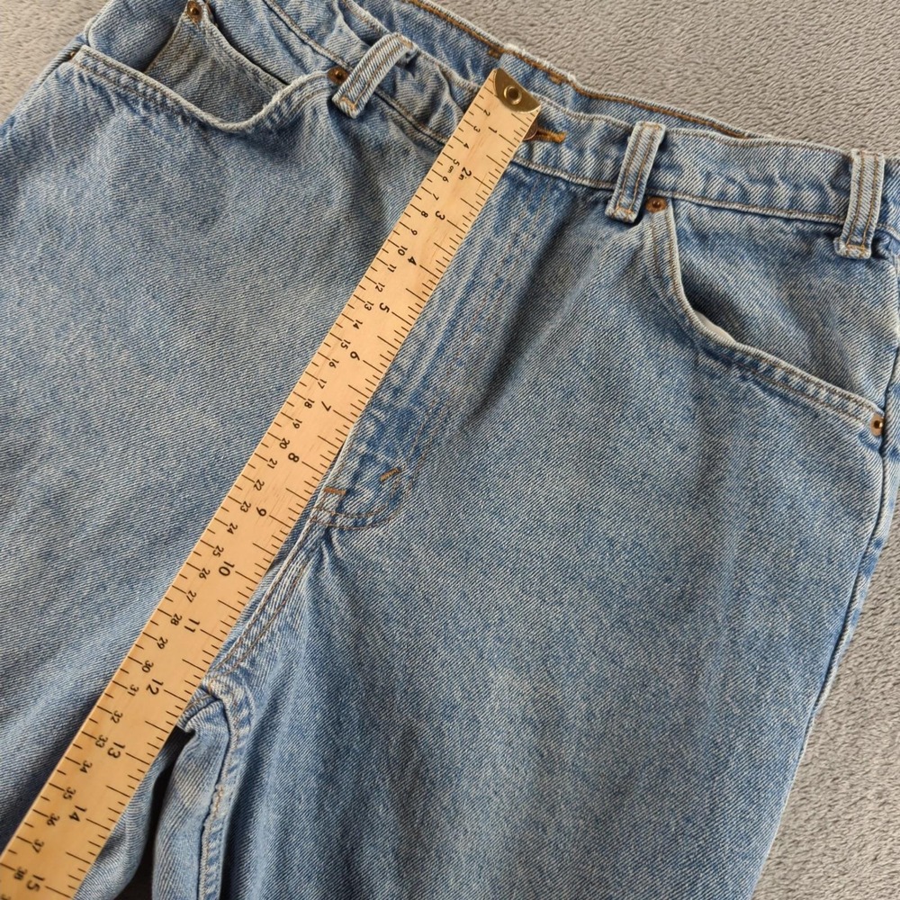 Vintage 90s Levis Jeans Size 14 (Fits 28x33) Blue Light Wash Straight Orange Tab - Picture 8 of 14
